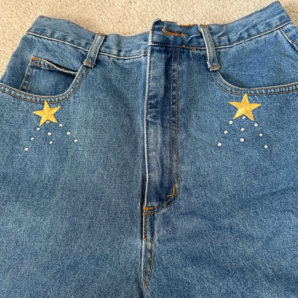 BENNINI Embroidered Denim Shorts